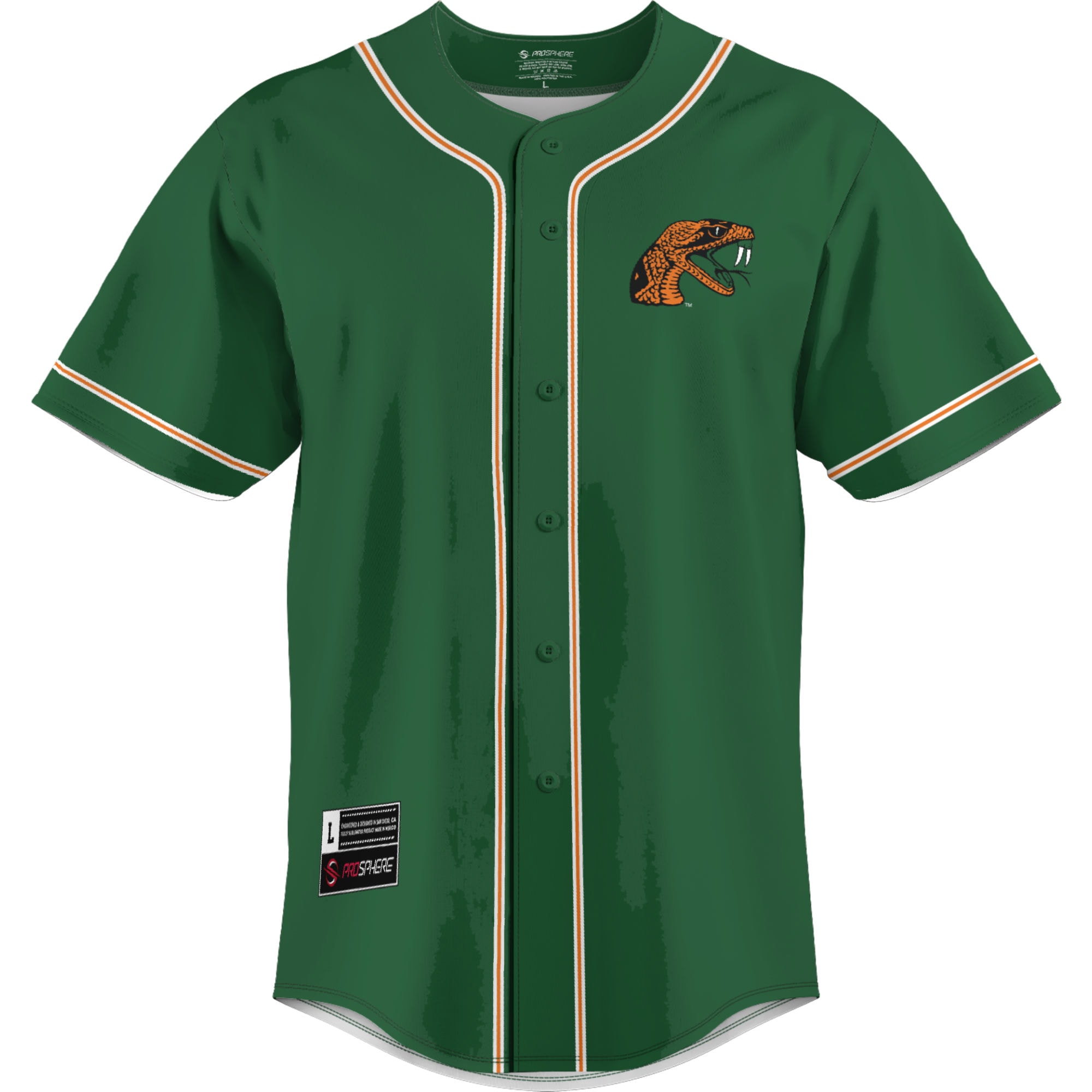 [NJP] Florida A&M Rattlers GameDay Greats Lightweight Baseball Jersey - Green