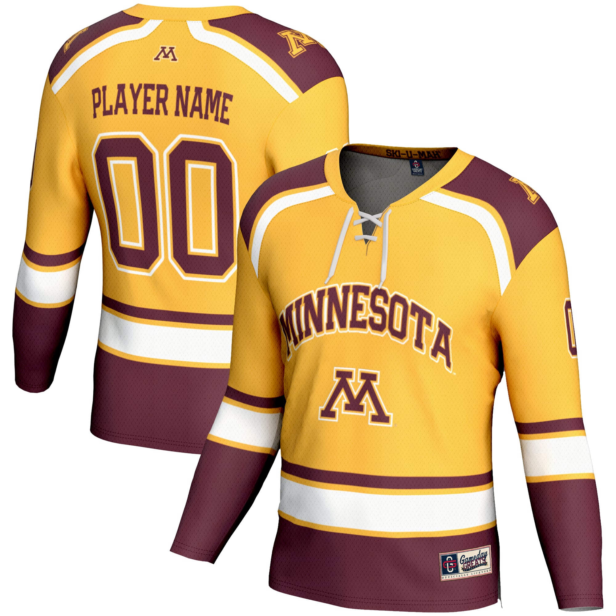 Minnesota Golden Gophers GameDay Greats Women's NIL Pick-A-Player Hockey Jersey - Gold
