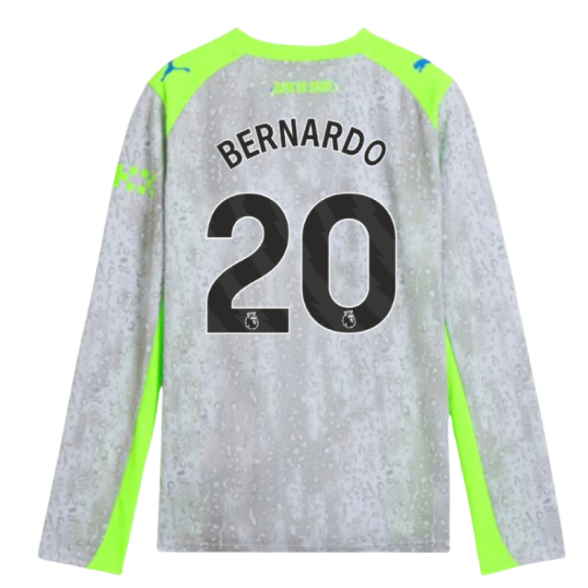 Kids Bernardo 20 New Comfortable Man City Third Soccer Jersey
