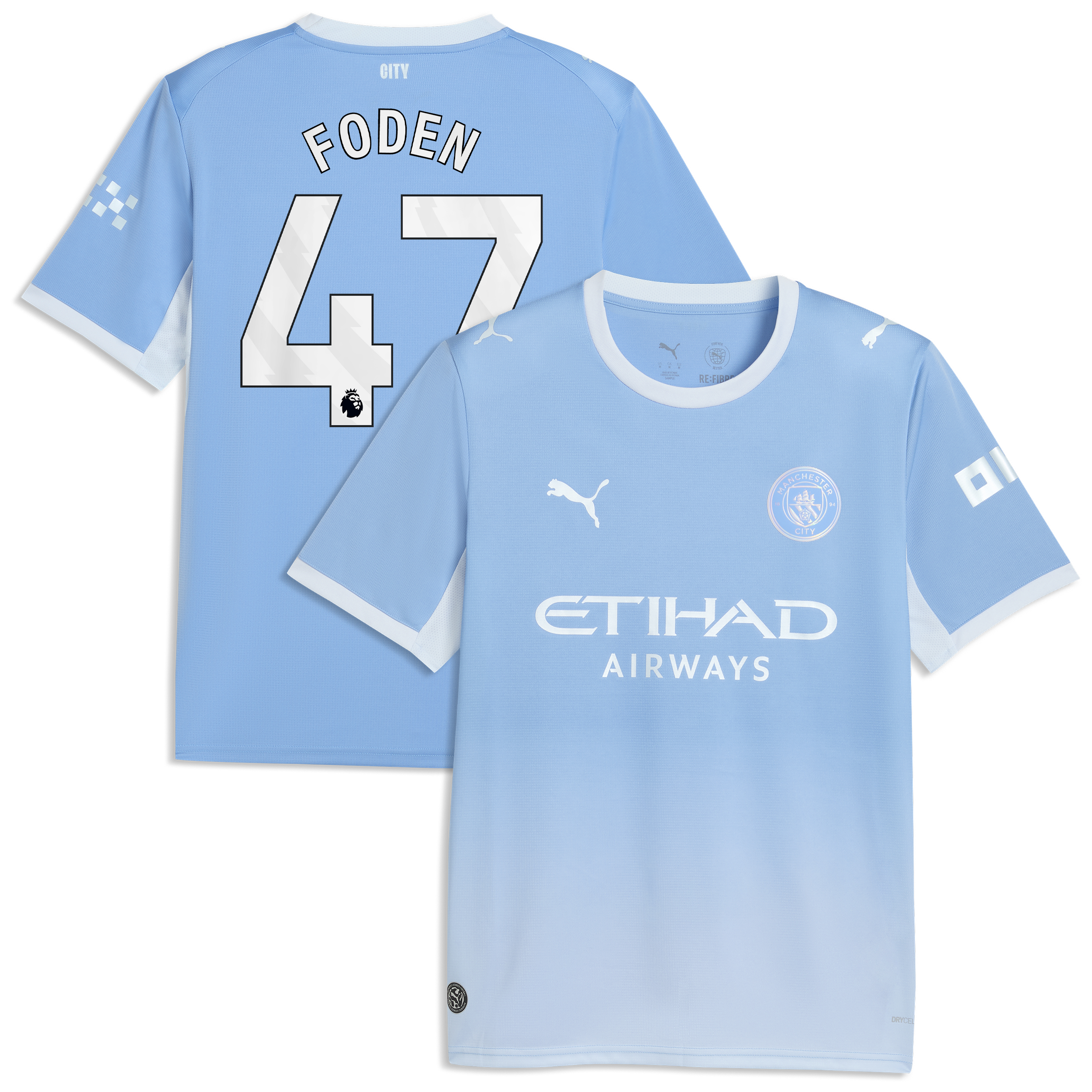 [LK] Phil Foden #47 Manchester City 2026/27 Home Replica Jersey - Light Blue