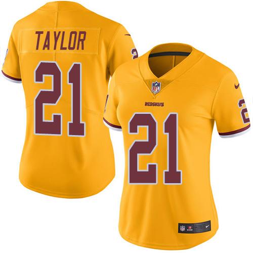 NFL W R Redskins Sean Taylor #21 Red Limited Game Jersey - Premium