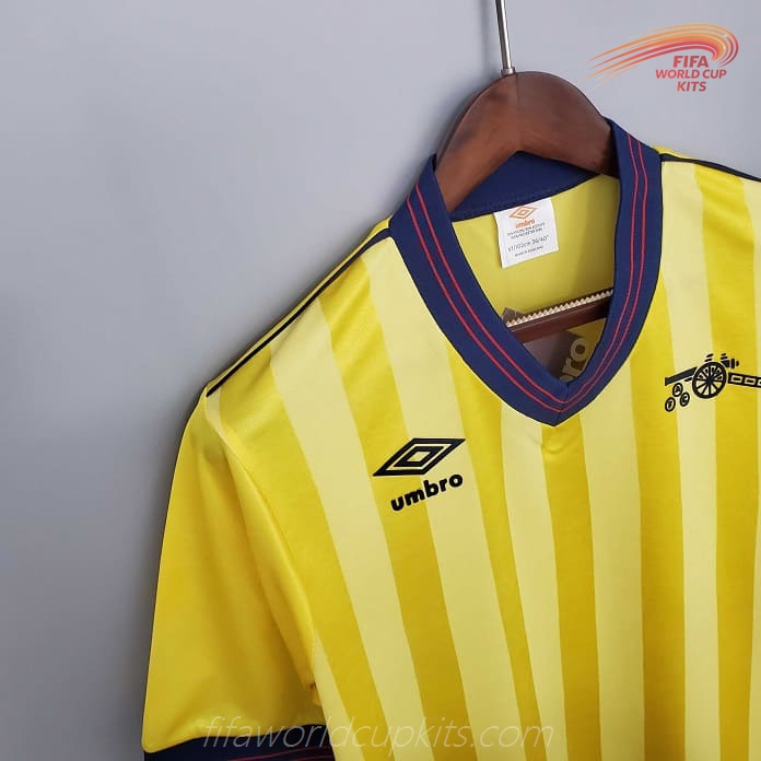 Arsenal 84-86 Away Yellow Football Kit