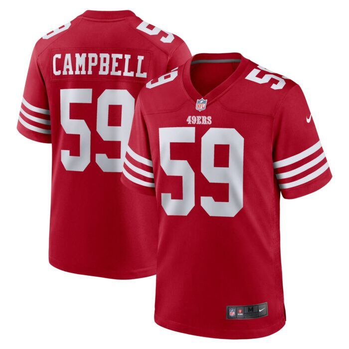Men's San Francisco 49ers De'Vondre Campbell Nike Scarle...