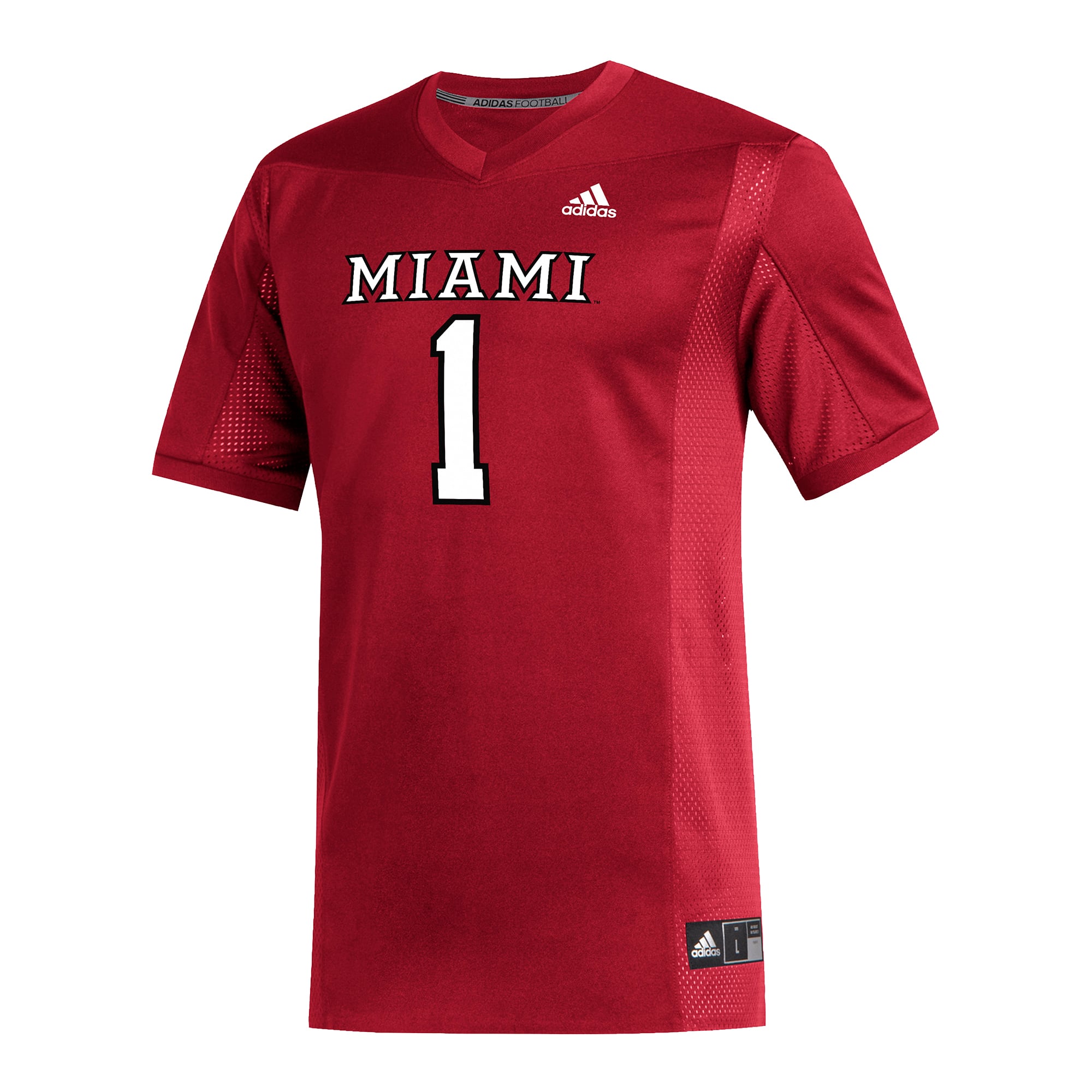 Men's #1 Red Miami University RedHawks Football Jersey