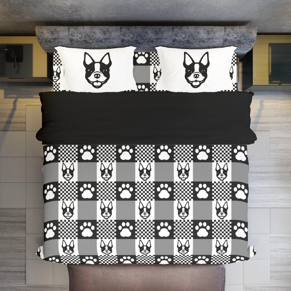Comfortable Chase - Duvet Cover Set For Boston Terrier Lovers as a Gift