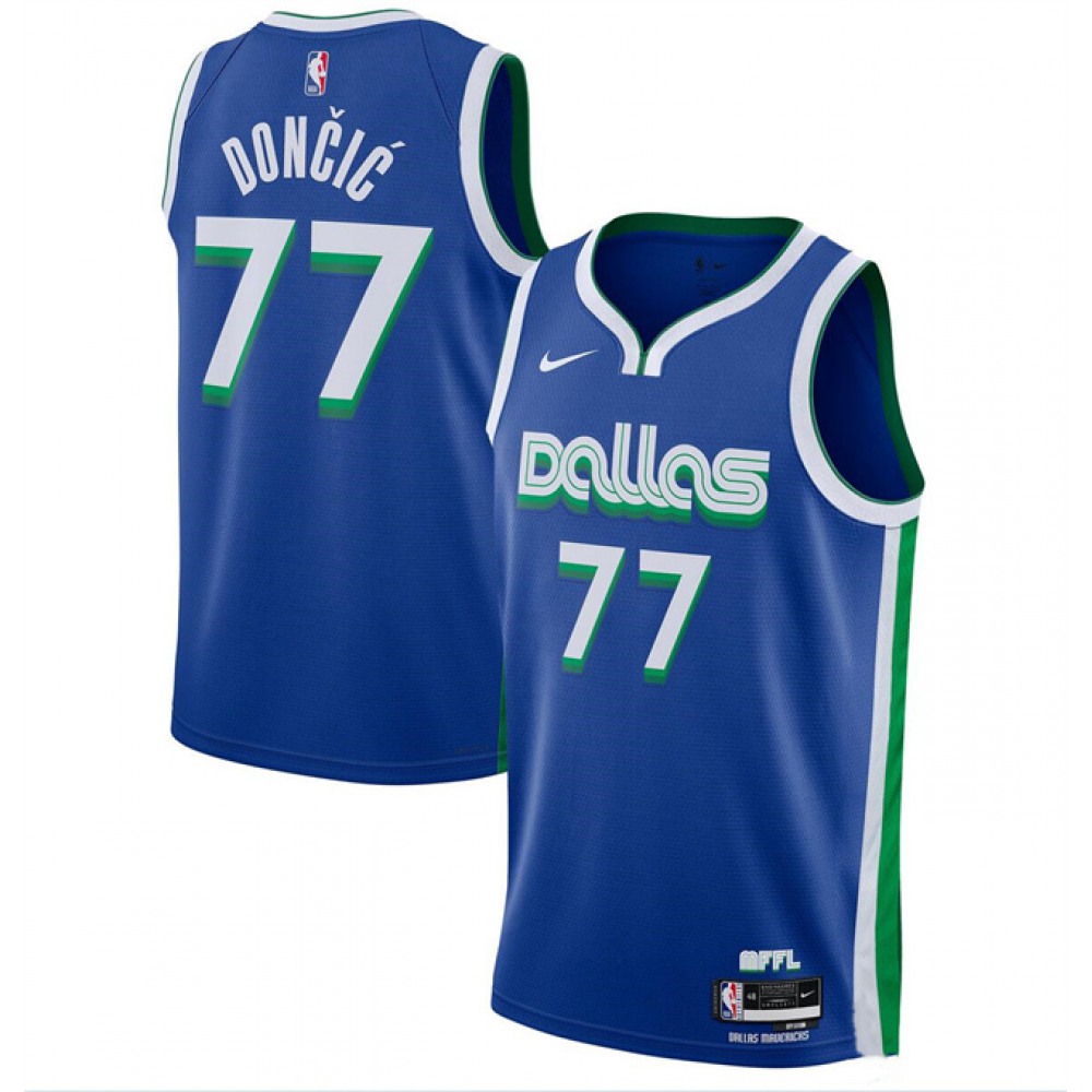 High-Quality Dallas Mavericks 77 Blue Jersey - City Edition - Must-Have Jersey