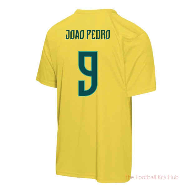 Replica Brazil 2026 World Cup T-Shirt (Kids) (Joao Pedro 9)