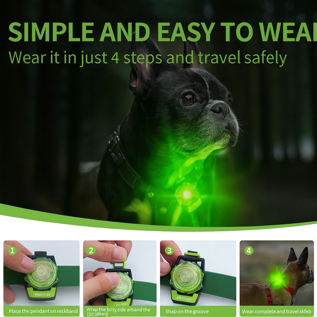 — Rechargeable Led Dog Walking Light For Frenchie Pups | Vet-recommended