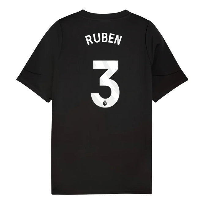 2025-2026 Man City Training Jersey (Black) - Kids (Ruben 3)