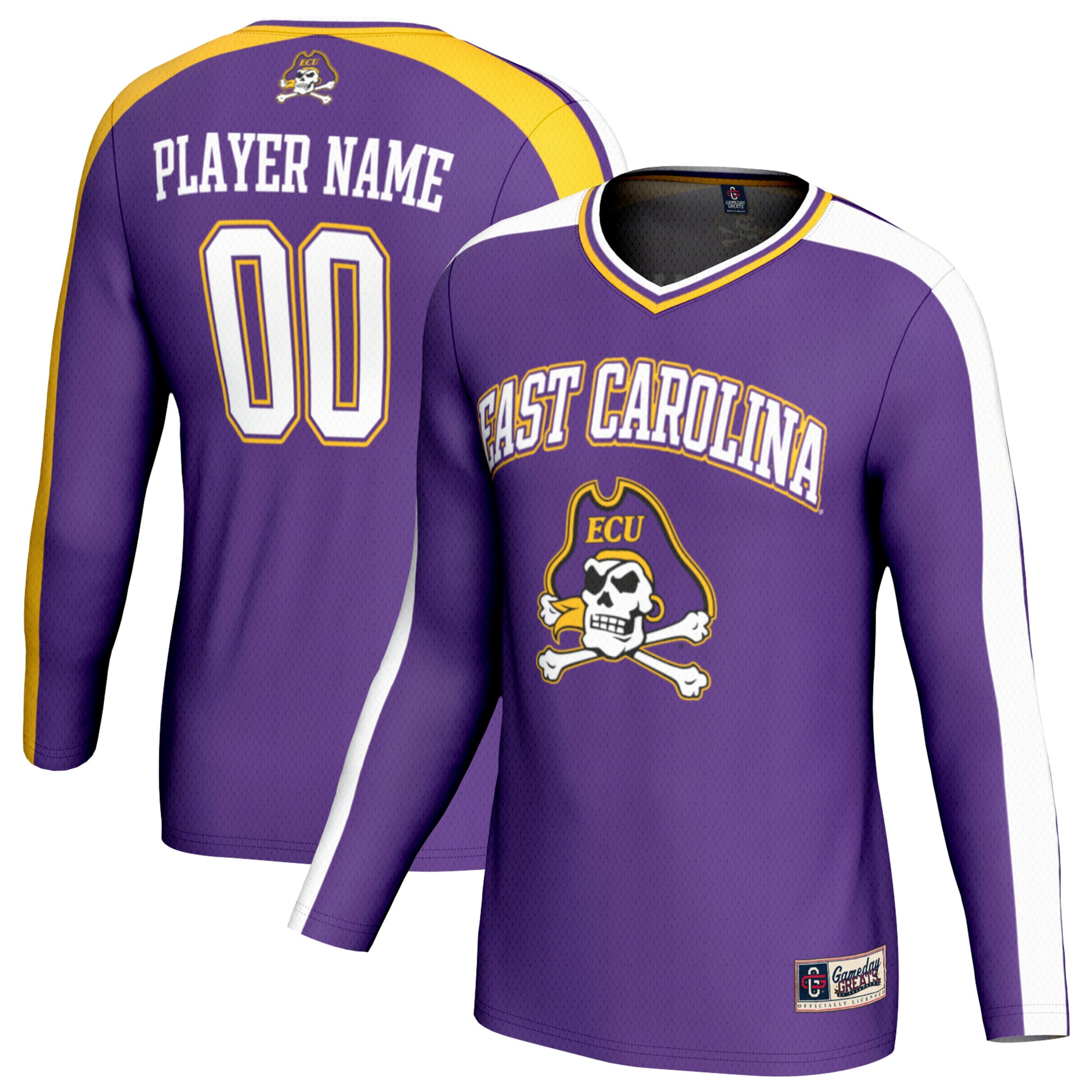 [NJP] ECU Pirates GameDay Greats Unisex NIL Pick-A-Player Collegiate Women's Volleyball Lightweight Fashion Jersey - Purple
