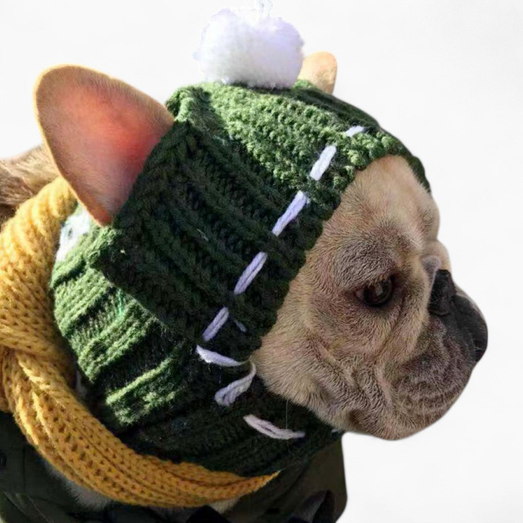Winter - French Bulldog Themed Woolen Hat For French Bulldog Casual Wear