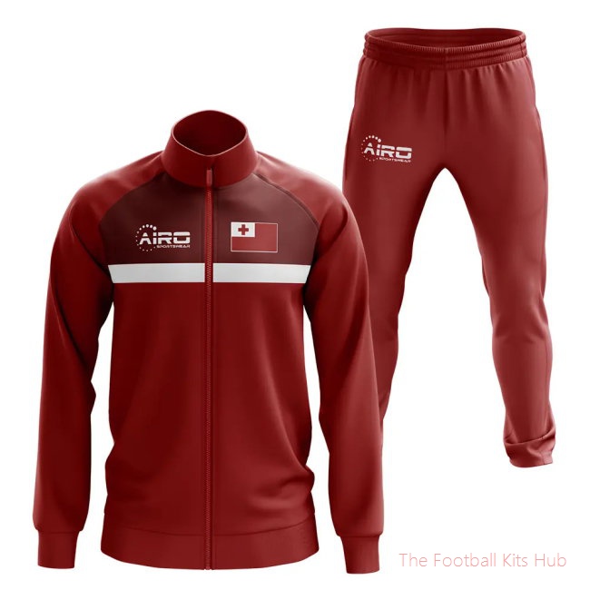 Men Tonga Concept Football Tracksuit (Red)