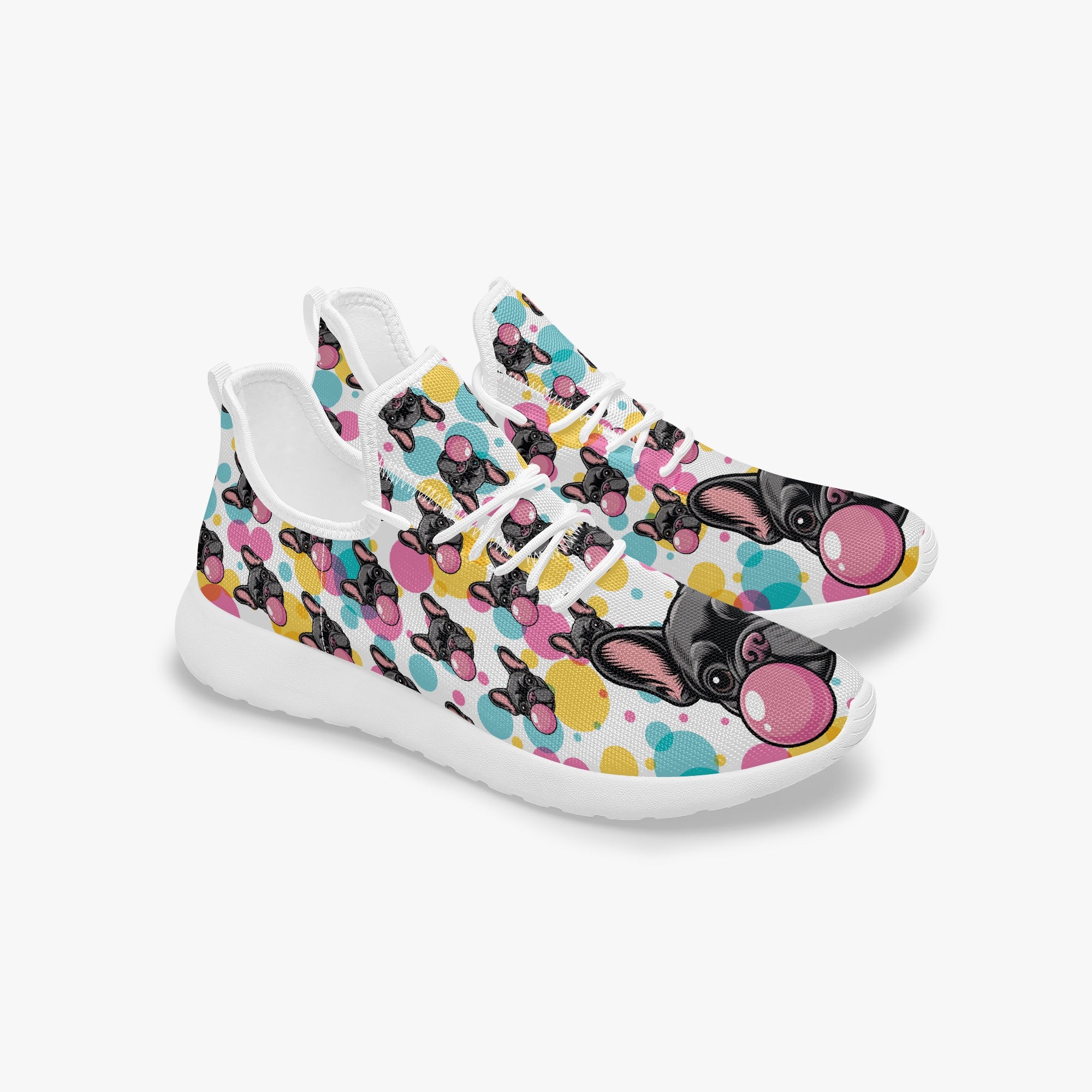 Denim - French Bulldog Themed Classic Sneakers Everyday Use