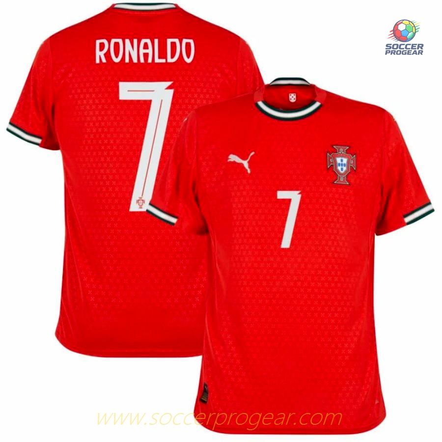 Portugal Home Kids Team Jersey 2025 Edition 2026 Ronaldo