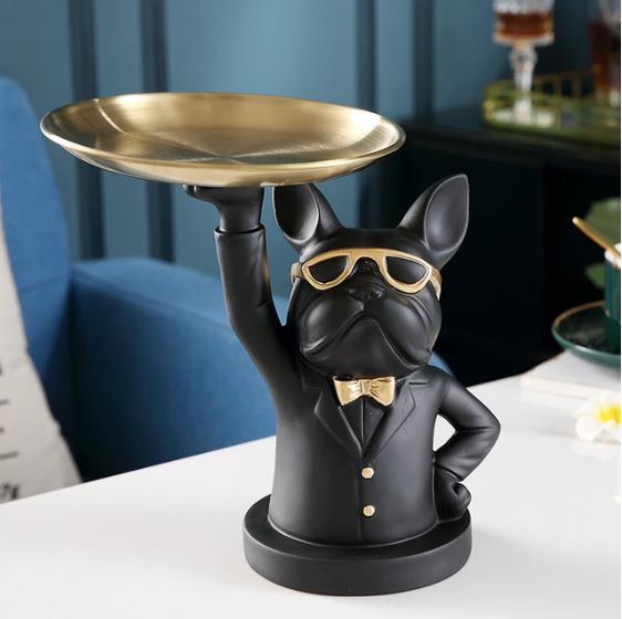 Decorella™ - Everyday French Bulldog Statue Storage Tray Outdoor Style