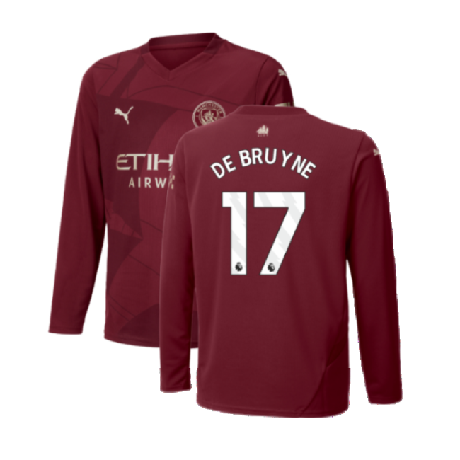 Authentic 2024-2025 Man City Third Long Sleeve Shirt (kids) (de