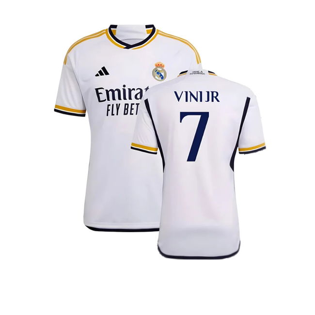 2023-2024 Real Madrid Home Football Shirt (Vini Jr. 7) Antibacterial