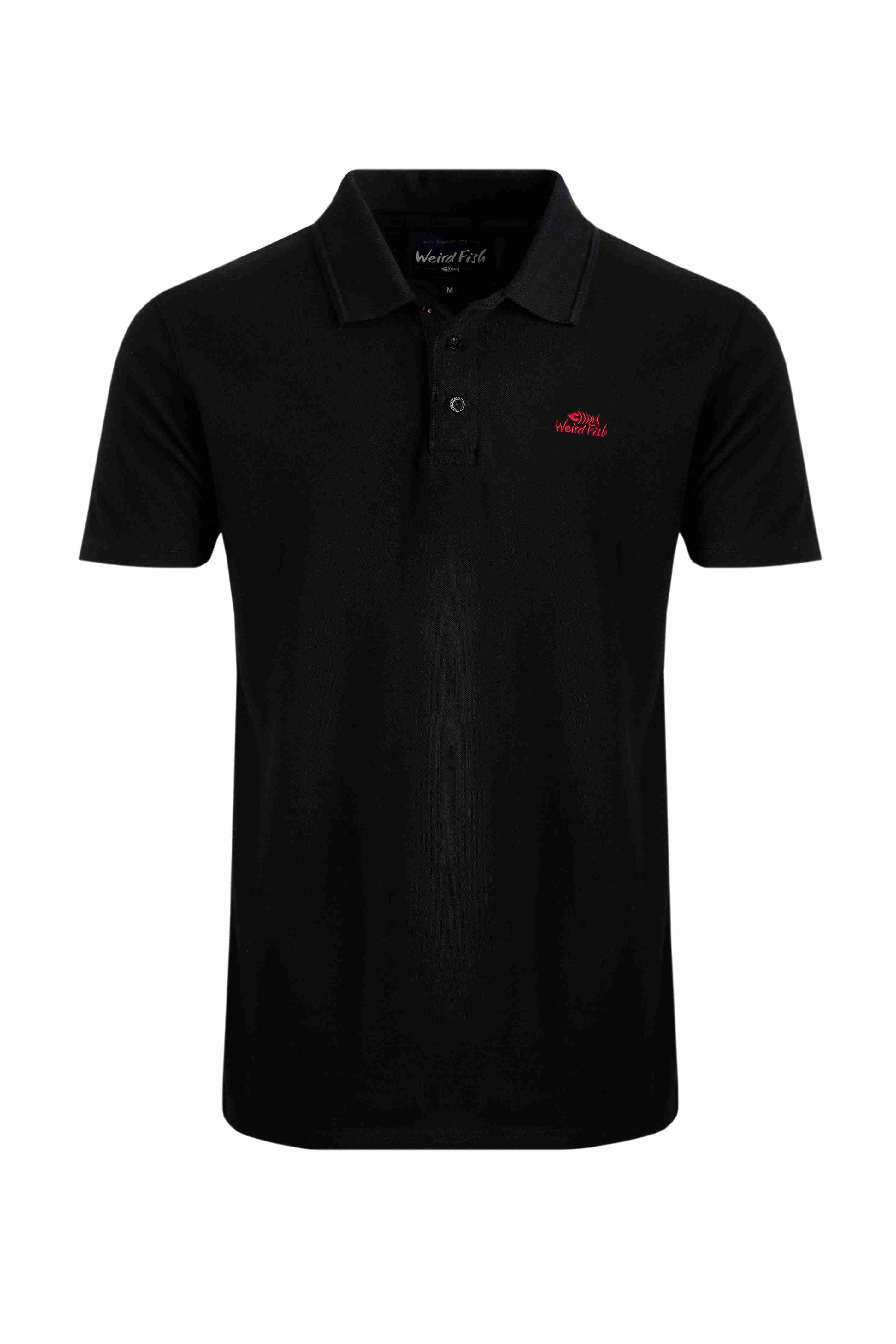 Giles Pique Polo Shirt Black