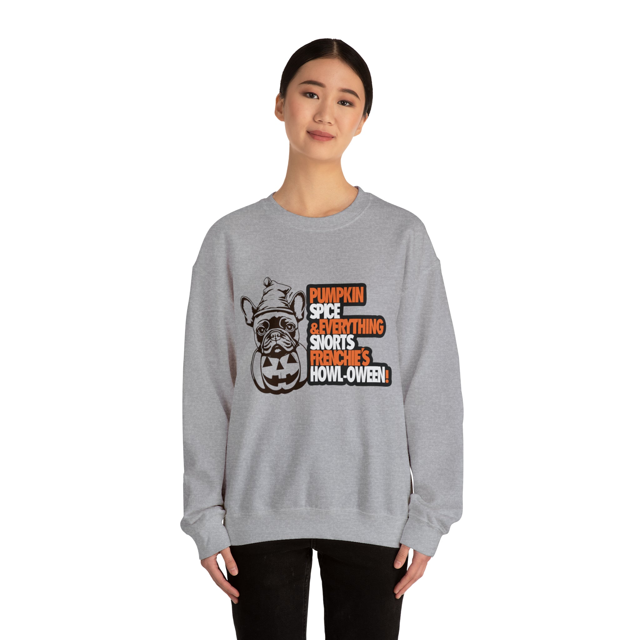French Bulldog Pumpkin Spice Halloween Unisex Sweatshirt Durable Dog Item