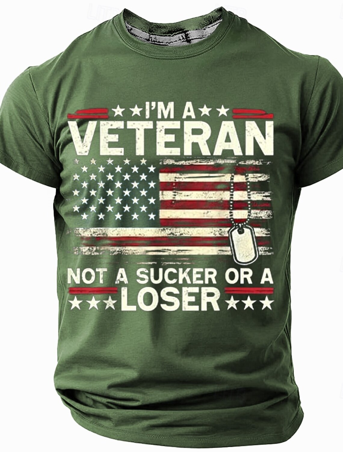 4th of July 2026 250th Memorial Day Men's Patriotic Vintage Patriot 3D Print Veteran Crew Neck Short Sleeve T-Shirt