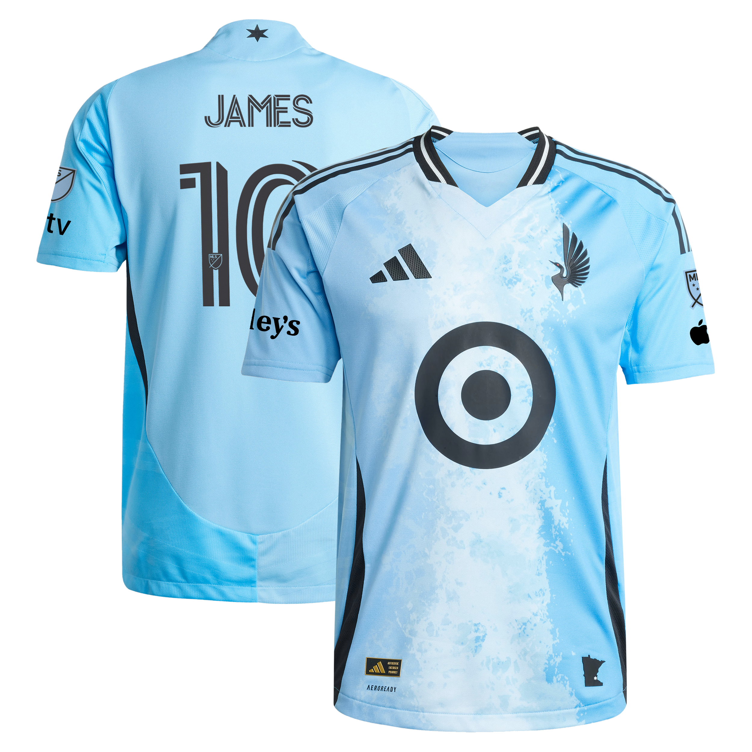 [SJH] James Rodriguez Minnesota United FC 2025 CONVERGENCE On-Field Authentic Jersey - Blue