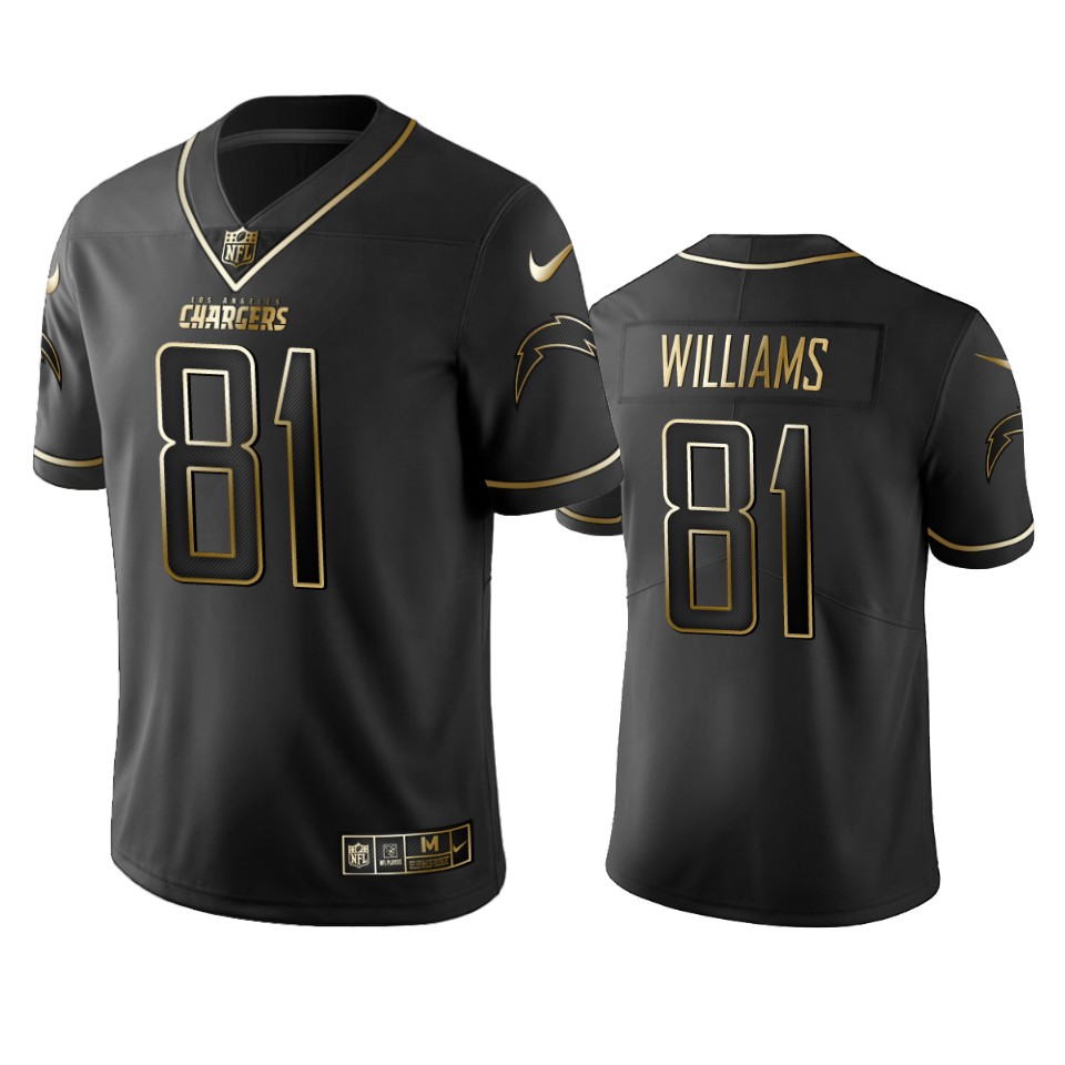 NFL A C Chargers #81 Mike Williams Black Game Jersey - High Quality