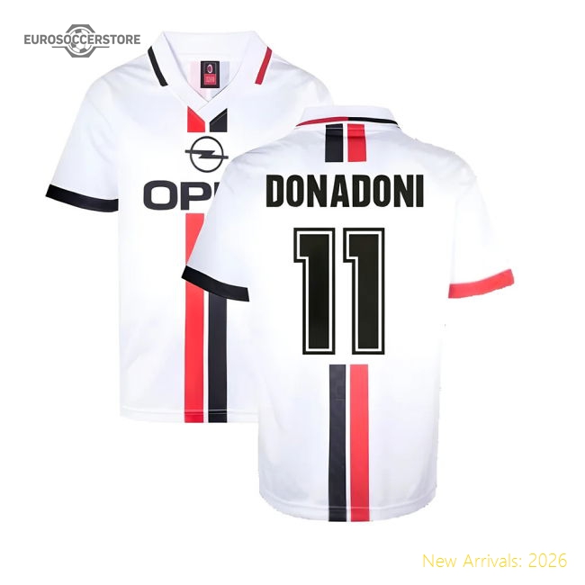 Outstanding Ac Milan 1996 Away Retro Shirt (donadoni 11)