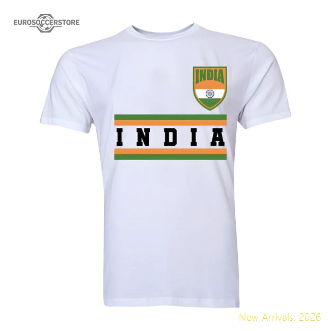 Luxury India National Team Core Football Country T-shirt (white)