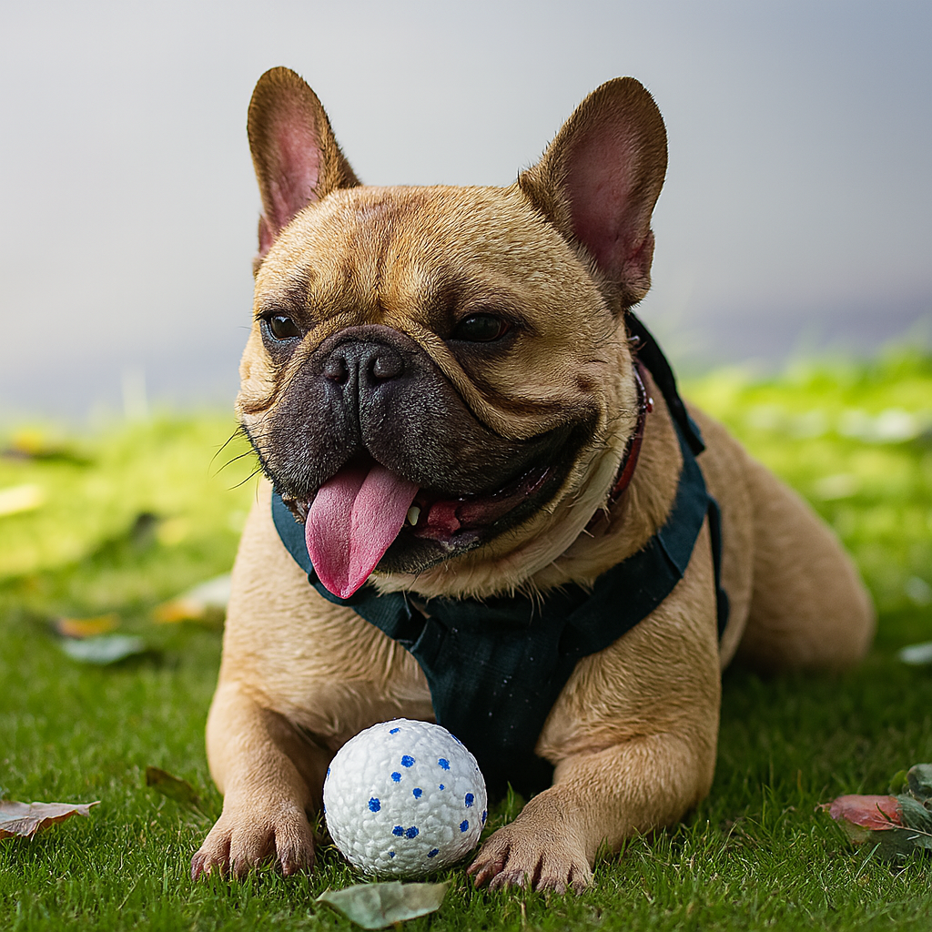 French Bulldog Gnawlix French Bulldog Ball – Bite Resistant Tongue Chew