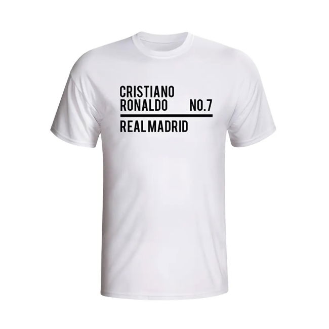 Real Madrid Football Shirt (white) Antibacterial Moisture Wicking