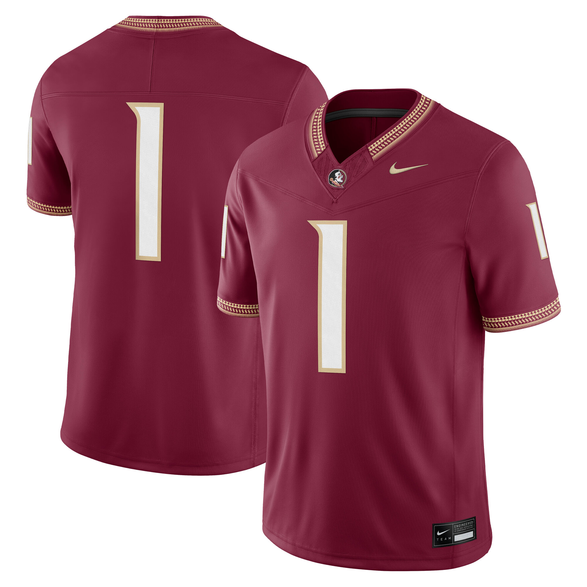 [NJP] Florida State Seminoles Home Vapor F.U.S.E. Stitched Limited Jersey - Garnet