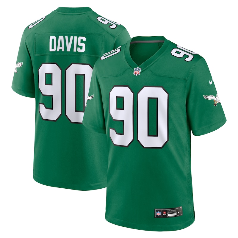 None Jordan Davis PHI Eagles Stylish Game-Ready Jersey Football Appare