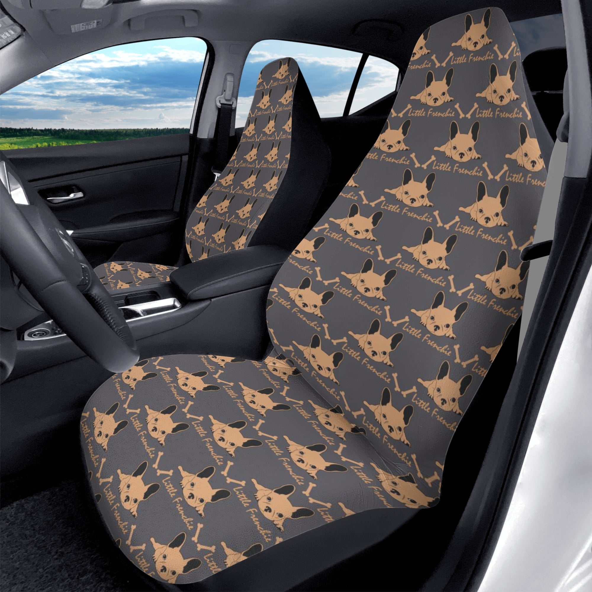 Street-Ready Cozy Bun - Car Seat Covers (2 Pcs) for Dog Owners Stylish