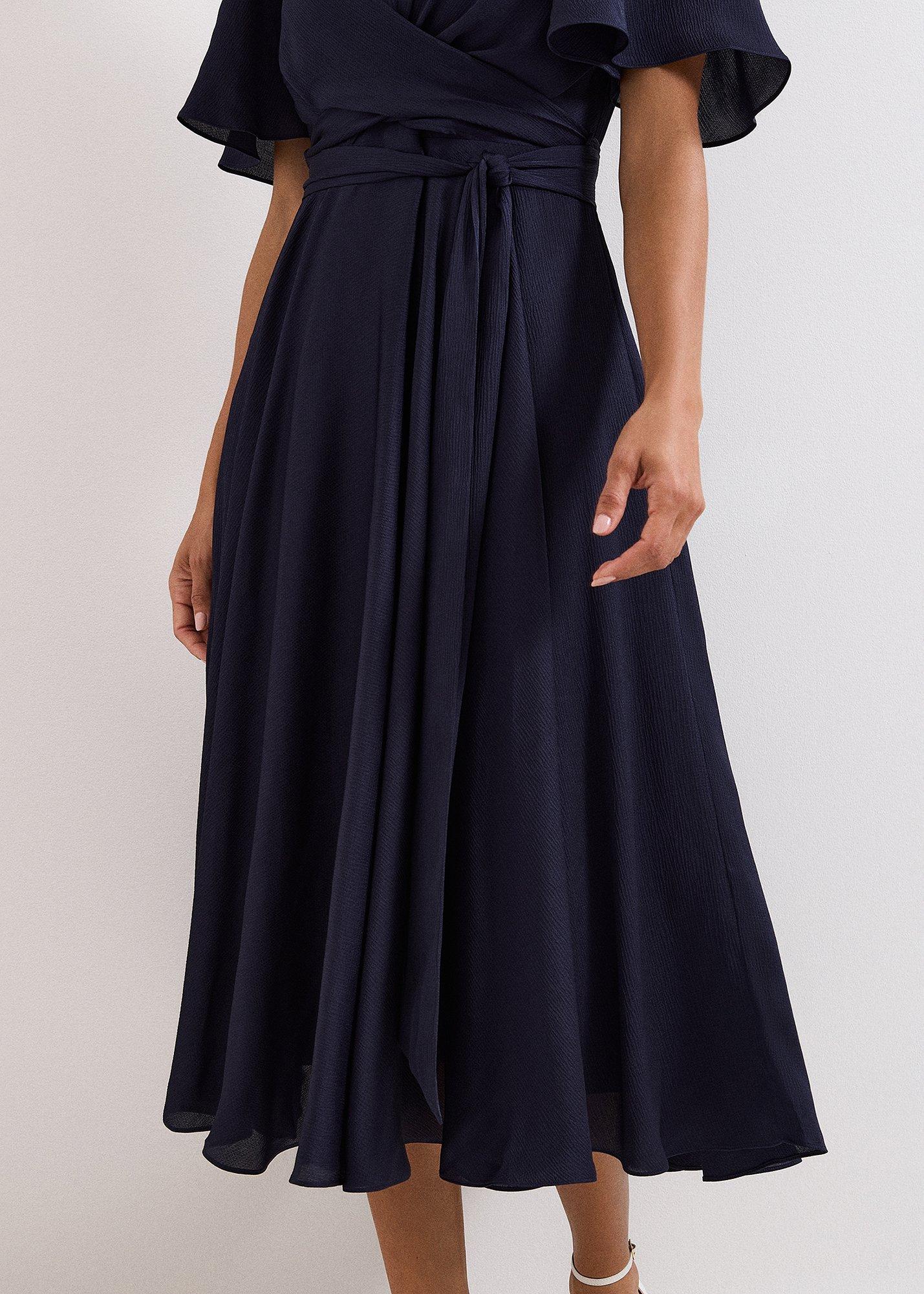 Petite Abbie Textured Wrap Dress