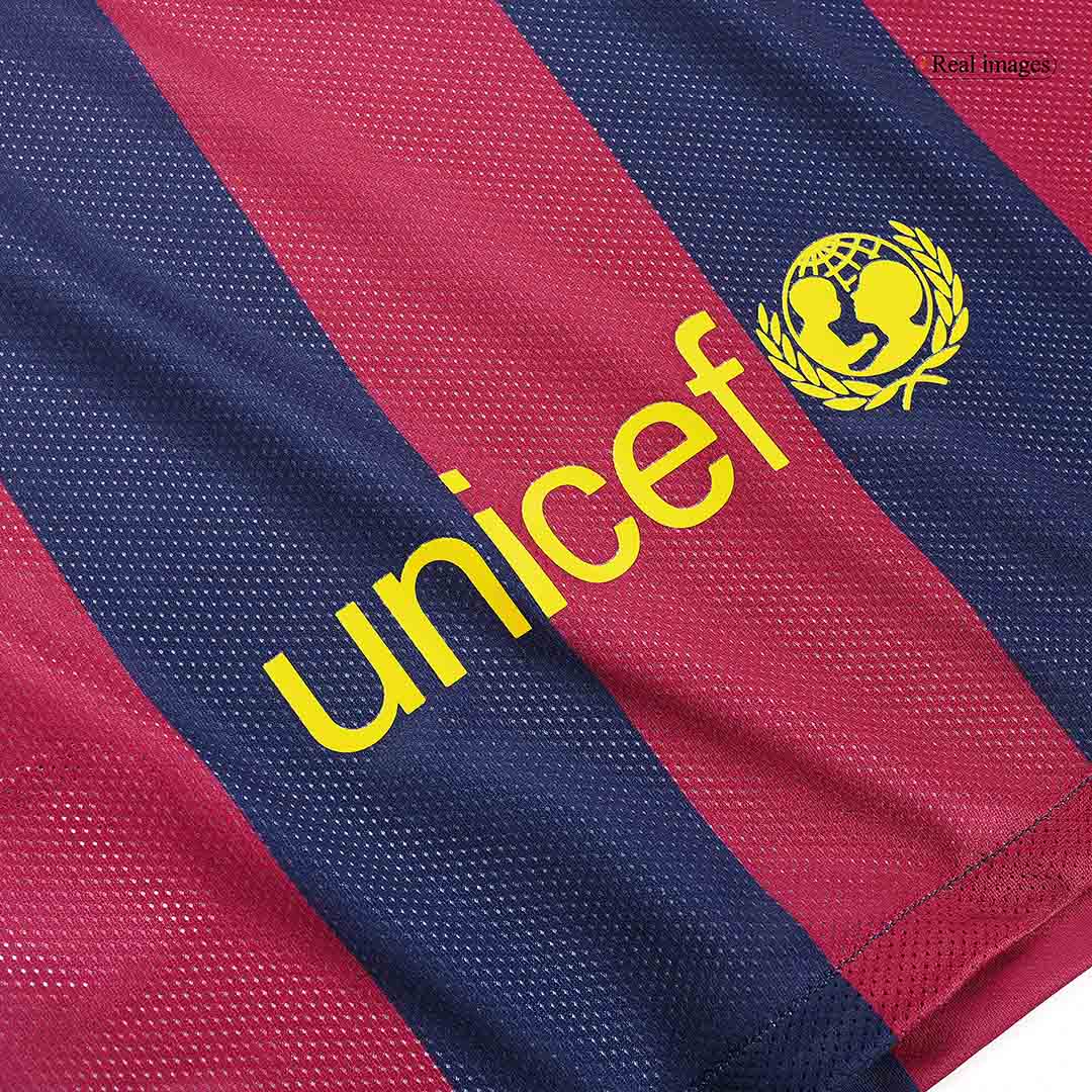 Match Quality Barca 1314 Barcelona Retro Home Shirt 9 SUAREZ