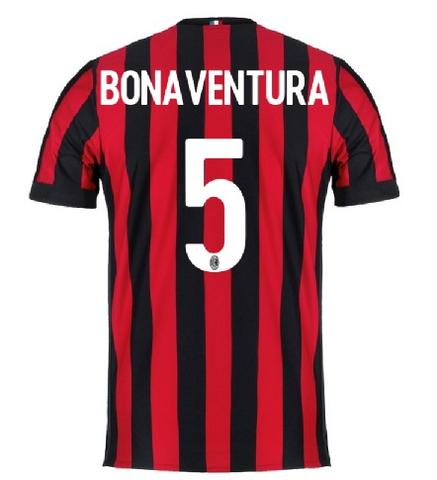 Moisture Wicking AC Milan Home 201718 bonaventura 5 Shirt