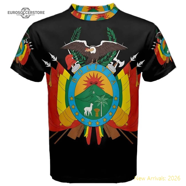 Bolivia Coat Of Arms Sublimated Sports Fan Style Jersey