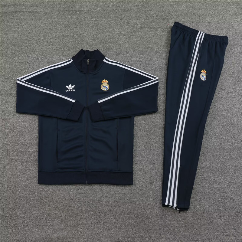 High Quality Moisture Wicking Real Madrid 2425 Black Jacket