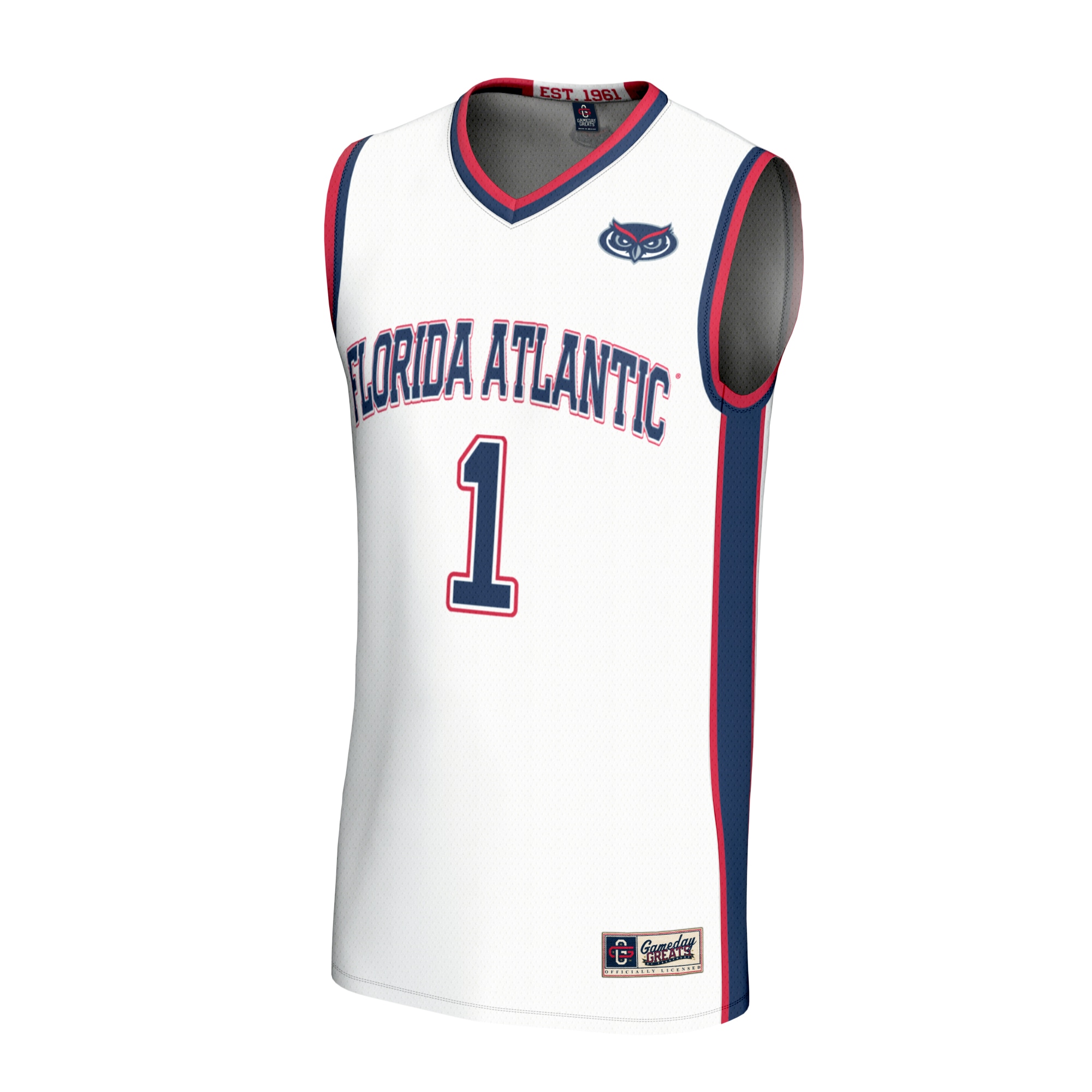 [NJP] Florida Atlantic Owls GameDay Greats Youth Lightweight Basketball Jersey - White
