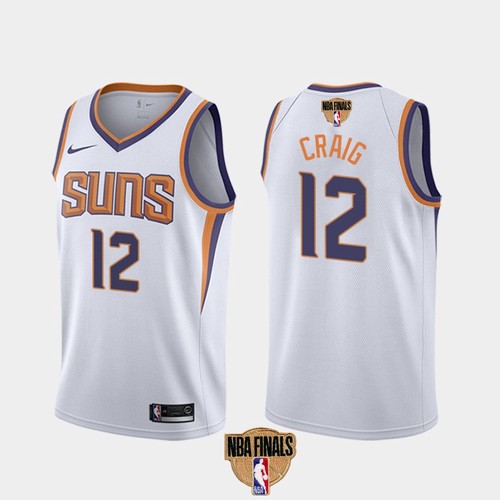 White PHX Phoenix Suns #12 Nike Jersey Game Day Wear Basketball Jersey