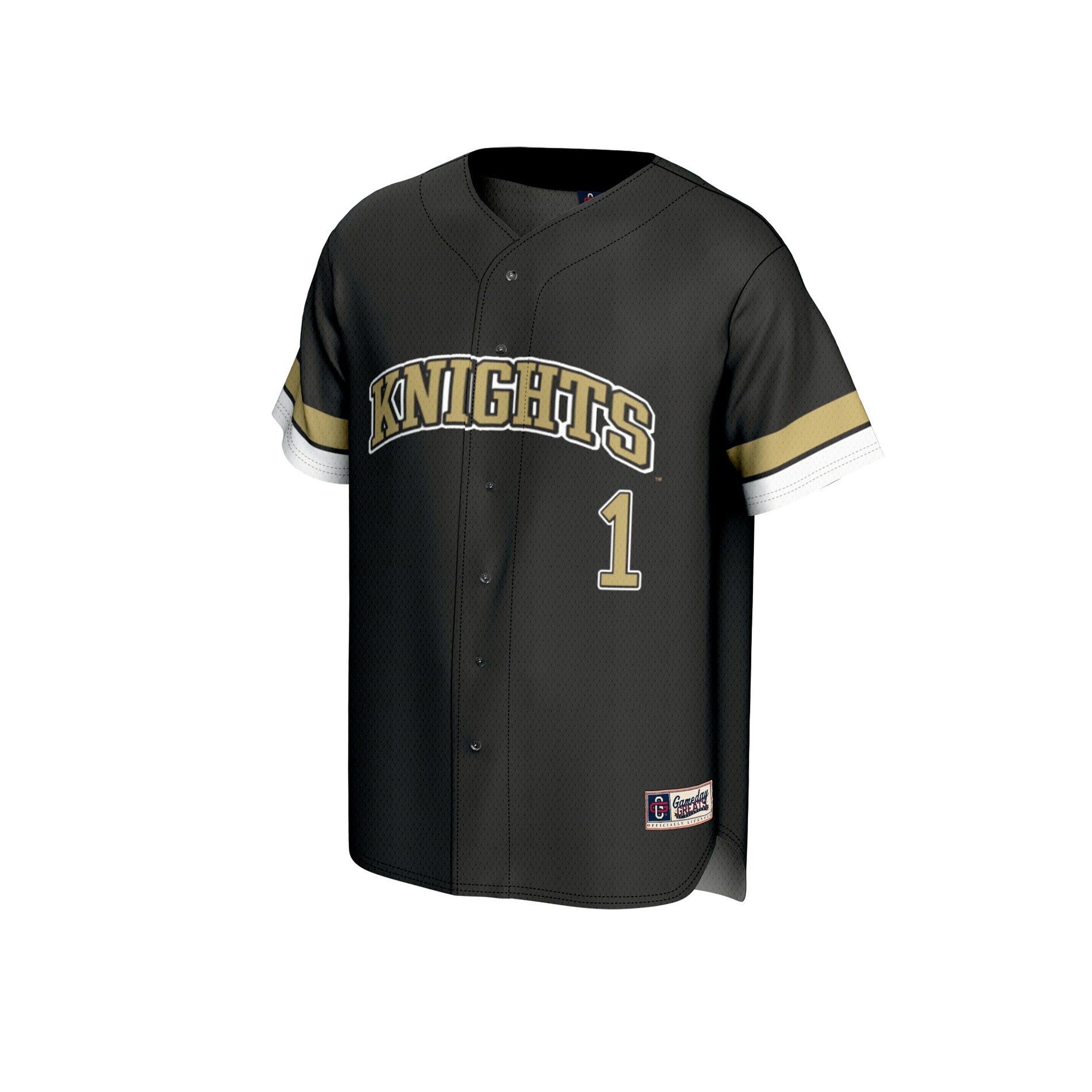 [NJP] UCF Knights GameDay Greats Unisex Collegiate Baseball Fashion Jersey - Black