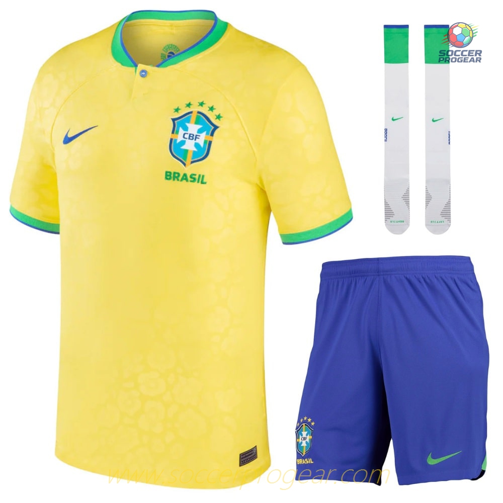 BRAZIL Replica CHILDREN'S HOME JERSEY 2022 2023