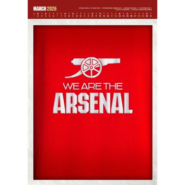 Calendar 2026 Classic Arsenal Vintage Find Home Classic Kit