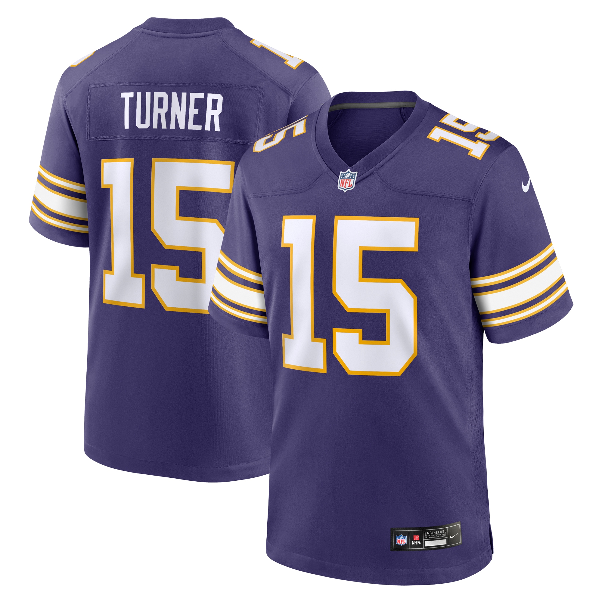 [LK] Dallas Turner Minnesota Vikings Alternate Game Jersey - Purple