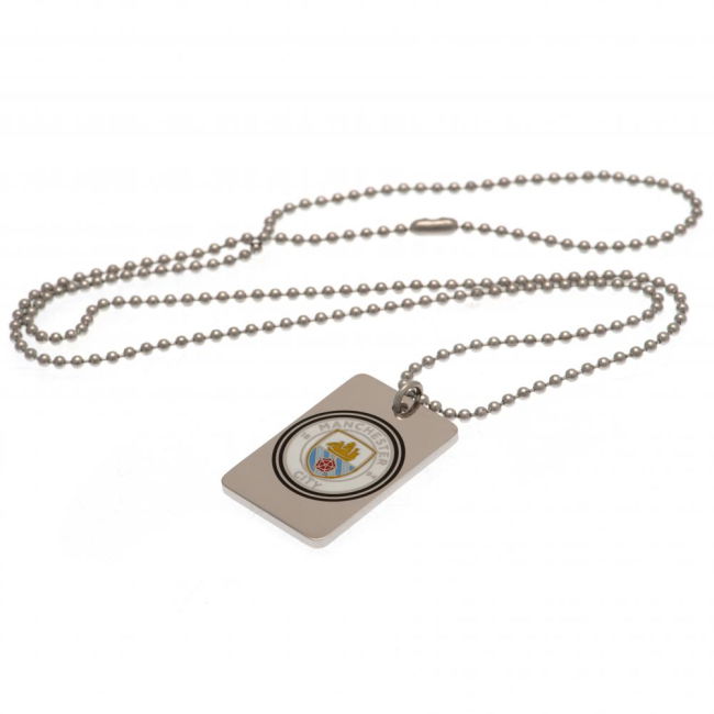 Manchester City FC Enamel Crest Dog Tag & Chain (Limited Edition)