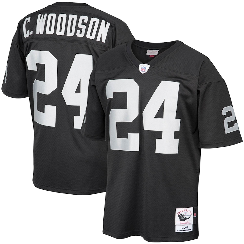 None Charles Woodson LV Raiders Game-Ready Collector's Item Football A