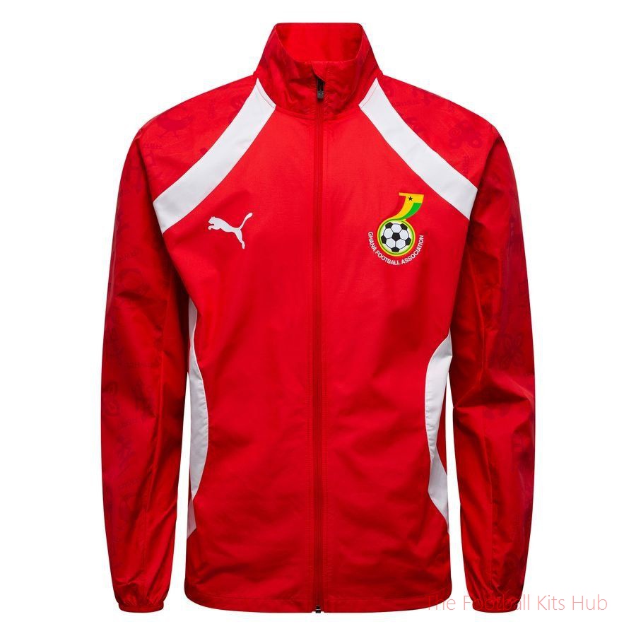 Ghana Jacket Pre Match Woven Anthem Africa Cup of Nations 2025 - Puma Red/PUMA White