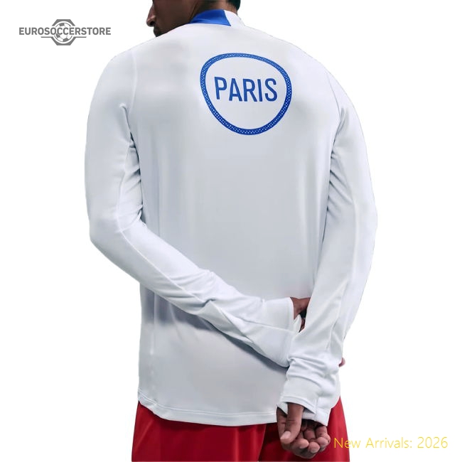 Best-Selling 2025-2026 Psg Strike Dri-Fit Drill Top (White)