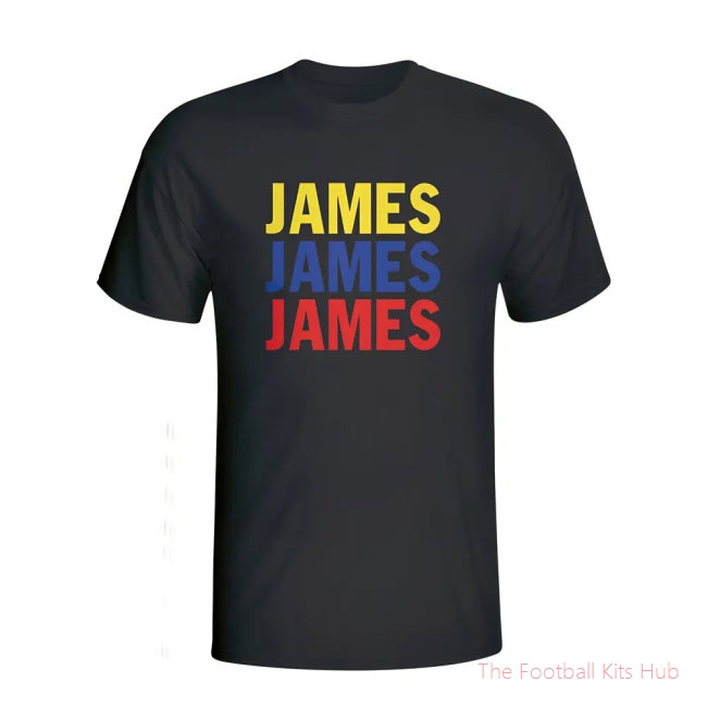 James Rodriguez Colombia Player Flag T-shirt (black) - Kids