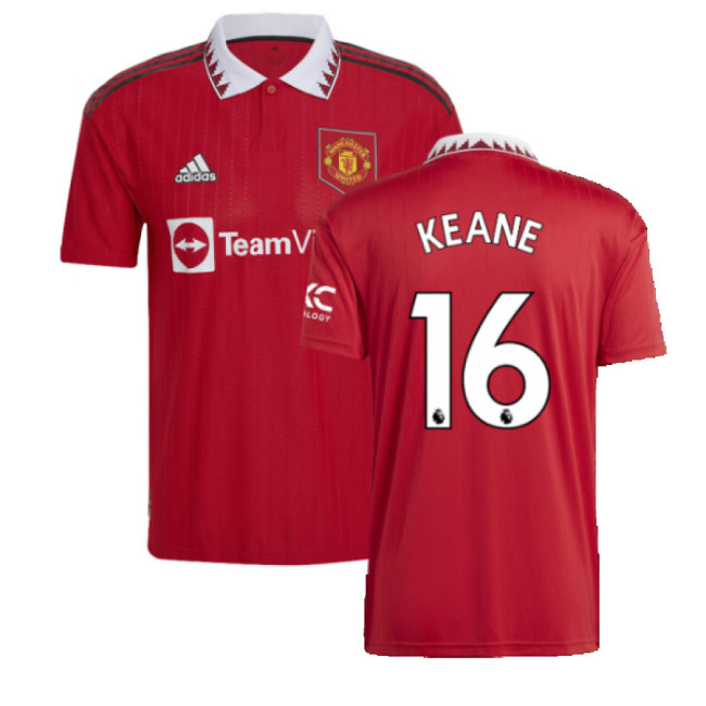 Man Utd Home Football Jersey 2022-20 Season KEANE 16 M S